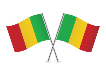 Malian flags. Vector illustration.