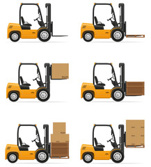 forklift truck vector illustration