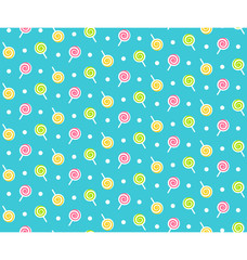 Seamless bright childish fun abstract pattern with lollipops