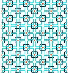Seamless contrast abstract pattern with squares isolated on whit