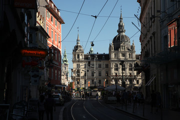 Grazer Rathaus or Graz Town Hall in Graz, Austria.