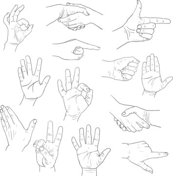 sketch drawing hands