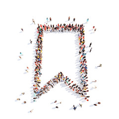 people in the form of ribbons.