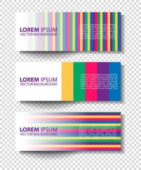 Vector colorful progress banners collection