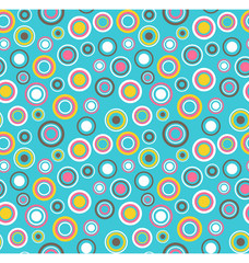 Bright fun abstract seamless pattern with multicolored circles i