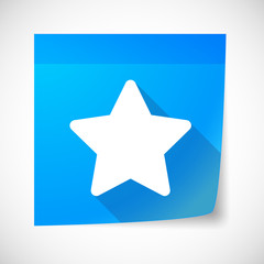 Sticky note icon with a star