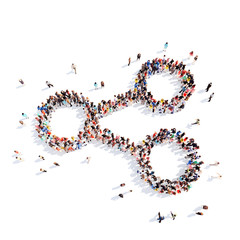 People in the form of an abstract symbol business.