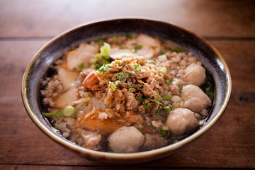 Noodle , Thai Noodle and meat balls.