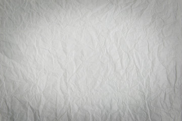 White paper crumpled with vignette border