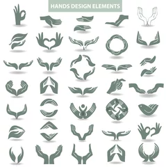 Fotobehang Hands design element © azzzya