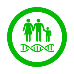 Icono redondo ADN verde