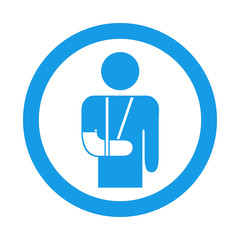 Icono redondo paciente azul