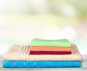Fototapeta na wymiar Towel. Bath towels