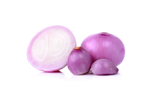 shallots isolated on a white background
