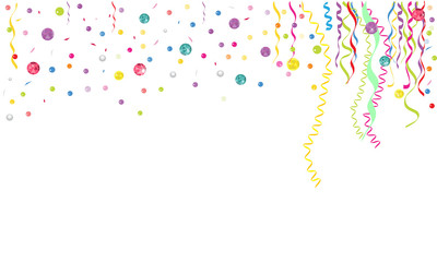 Colorful confetti and gems background vector