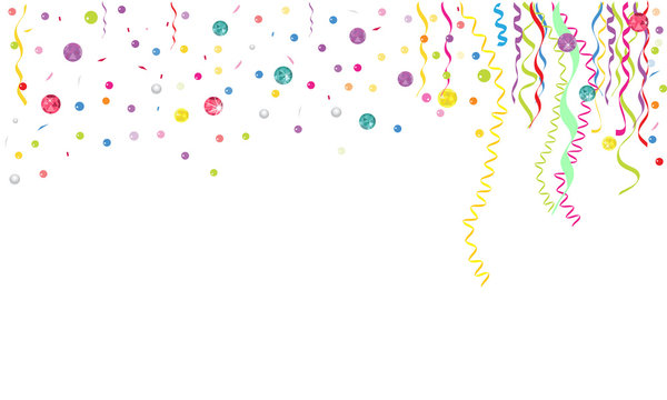 Colorful confetti and gems background vector