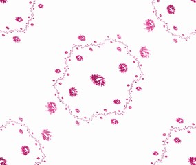 Seamless abstract floral background in pink