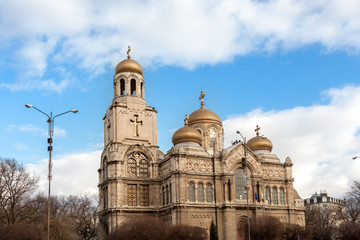 Varna, Bulgaria. View of the Cathedral of Byzantine style