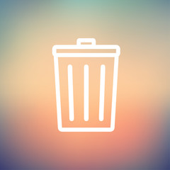 Trash Can thin line icon