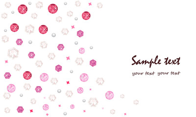 Pink diamonds decorative vector background