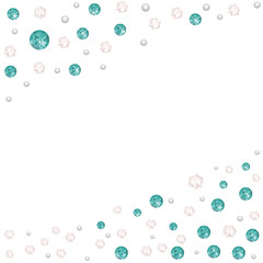 Green diamonds decorative background vector