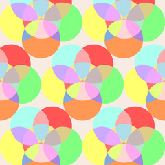 Muster aus bunten Kreisen im quadratischen Format