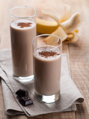 Chocolate and banana smoothie