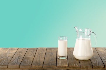 Milk. Milk and sunny spring field