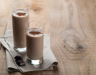 Chocolate and banana smoothie