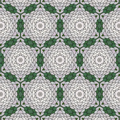 Lace  floral ethnic ornament seamless pattern