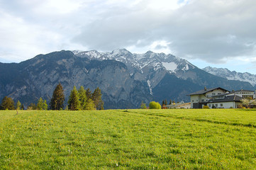 Spring landscape in Switzerland