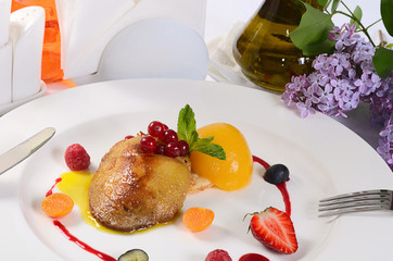 Foie Gras with toast and apricot