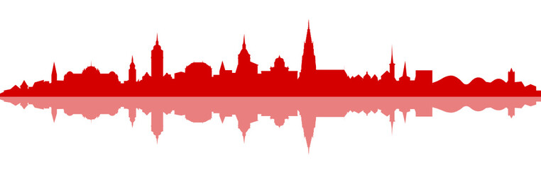 Fototapeta premium Skyline Bern rot