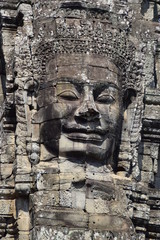 Fototapeta na wymiar Steingesicht in Angkor Thom