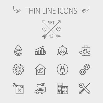 Ecology thin line icon