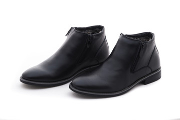 Studio shot of Pair classic mens shoes. isolated on white