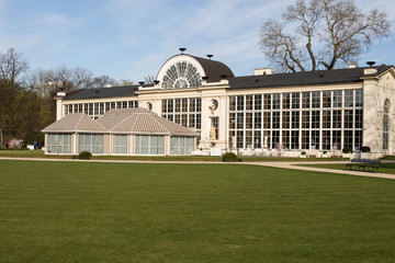 Fototapeta premium Warsaw.Lazienki Royal park.Old and new Orangery.