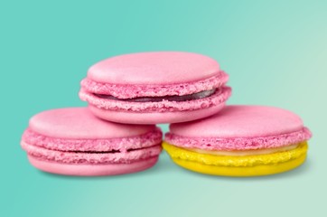 Macaron. French macaroons .Dessert