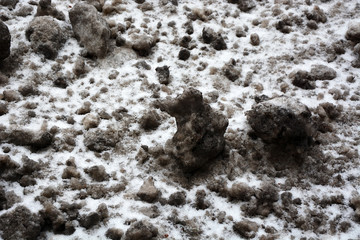 Dirty snow. Picture can be used as a background
