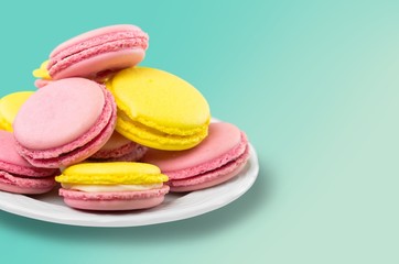 Macaron. French macaroons .Dessert