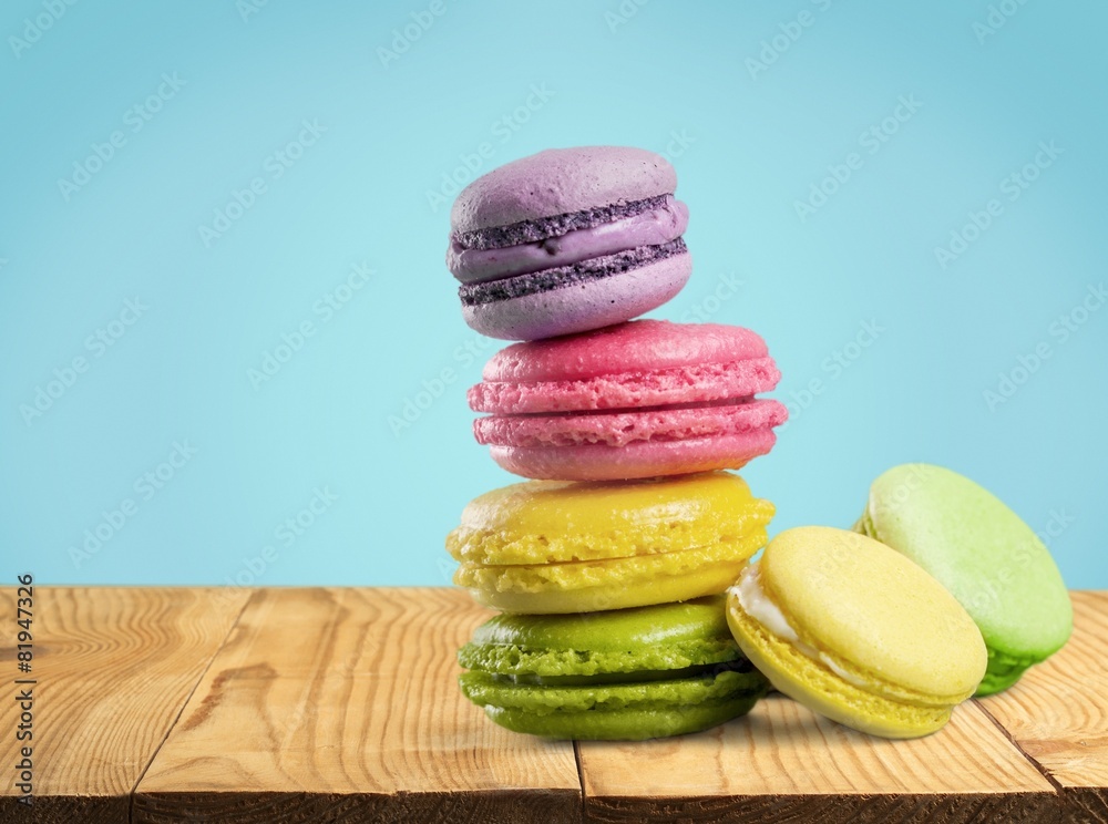 Canvas Prints macaroon. colorful macaroons collection set of isolation on a