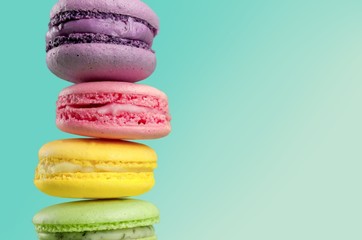 Macaroon. Colorful macaroons collection set of isolation on a