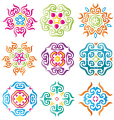 Colorful abstract  ornament collection