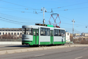 Retro Tram in Moscow