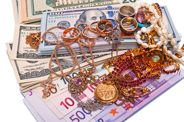 Jewelry and currency