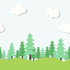 Vector paper landscape