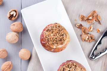 crumble on white plate