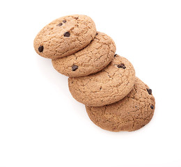 oat cookies on white background