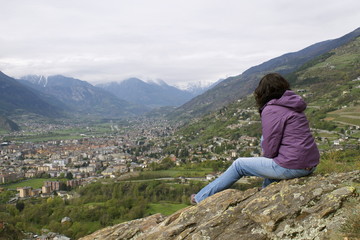 Naklejka premium Escursionista