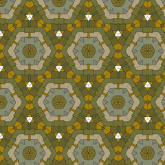 Lace  floral ethnic ornament seamless pattern